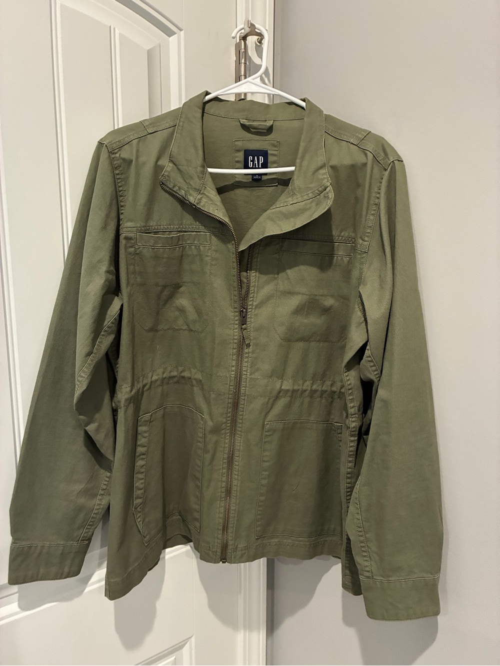 GAP Olive Green Zip-Front Utility Jacket